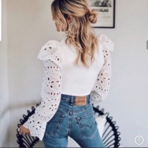 Gorgeous Zara combination sleeve top